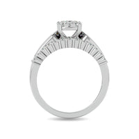 Thumbnail for Diamond 1 ct tw Round Cut and Tapper Fashion Ring in 10K White Gold