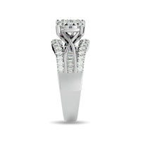 Thumbnail for Diamond 1 ct tw Round Cut and Tapper Fashion Ring in 10K White Gold