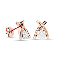 Thumbnail for Diamond Fashion Earrings 1/10 ct tw in 10K Rose Gold