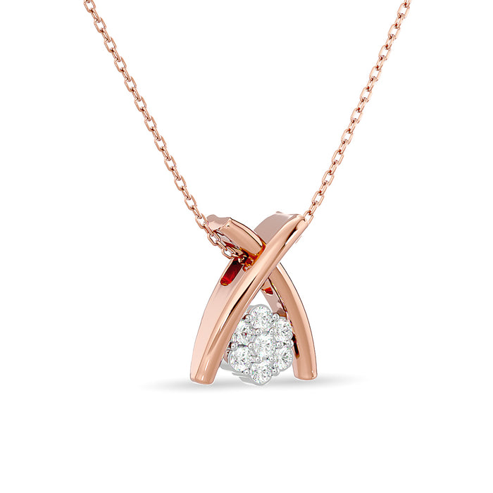 Diamond Fashion Pendant 1/10 ct tw in 10K Rose Gold