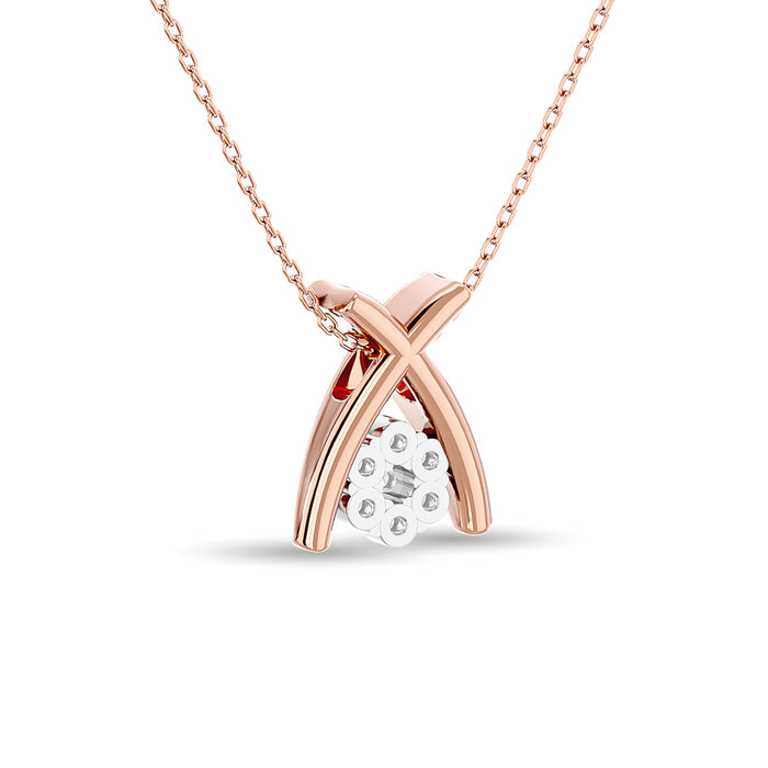 Diamond Fashion Pendant 1/10 ct tw in 10K Rose Gold