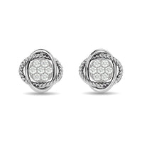 Thumbnail for Diamond Fashion Earrings 1/4 ct tw in 10K White Gold