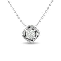 Thumbnail for Diamond 1/6 ct tw Round Cut Fashion Pendant in 10K White Gold