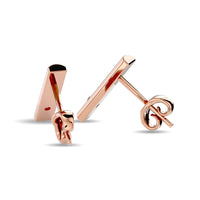Thumbnail for Diamond  1/20 ct tw Bar Earrings in 10K Rose Gold