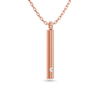Thumbnail for Diamond Bar Pendant 1/50 ct tw in 10K Rose Gold