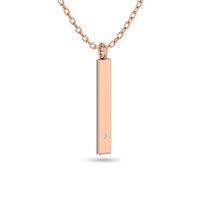 Thumbnail for Diamond Bar Pendant 1/50 ct tw in 10K Rose Gold