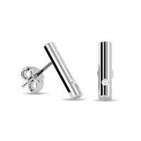 Thumbnail for Diamond  1/20 ct tw Bar Earrings in 10K White Gold