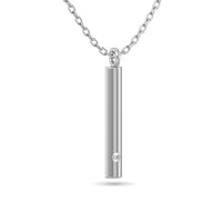 Thumbnail for Diamond Bar Pendant 1/50 ct tw in 10K White Gold