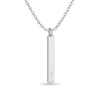 Thumbnail for Diamond Bar Pendant 1/50 ct tw in 10K White Gold