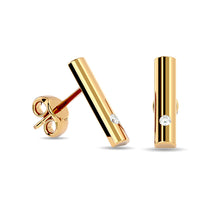 Thumbnail for Diamond  1/20 ct tw Bar Earrings in 10K Yellow Gold