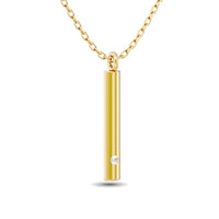 Thumbnail for Diamond Bar Pendant 1/50 ct tw in 10K Yellow Gold