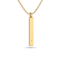 Thumbnail for Diamond Bar Pendant 1/50 ct tw in 10K Yellow Gold