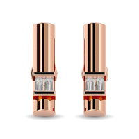 Thumbnail for Diamond  1/20 ct tw Bar  Earrings in 10K Rose Gold