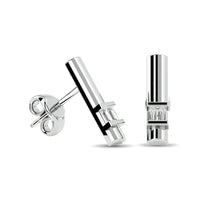 Thumbnail for Diamond  1/20 ct tw Bar  Earrings in 10K White Gold