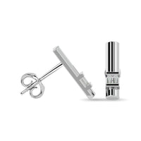 Thumbnail for Diamond  1/20 ct tw Bar  Earrings in 10K White Gold