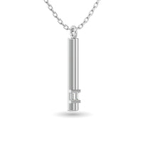 Thumbnail for Diamond Bar Pendant 1/50 ct tw in 10K White Gold