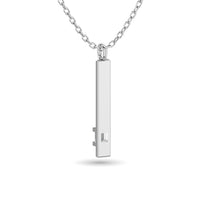 Thumbnail for Diamond Bar Pendant 1/50 ct tw in 10K White Gold