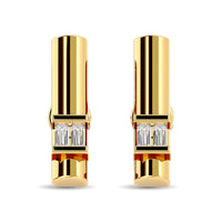 Thumbnail for Diamond  1/12 ct tw Bar  Earrings in 10K Yellow Gold