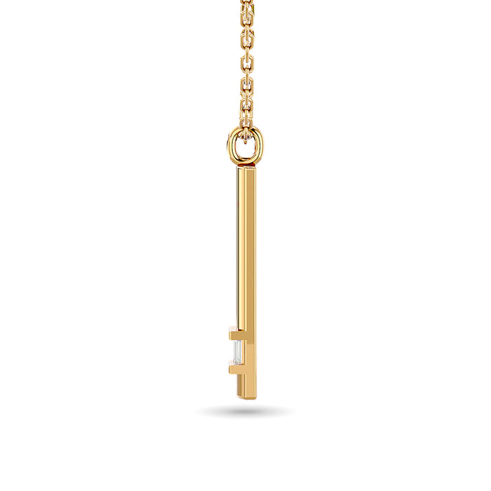 Diamond Bar Pendant 1/50 ct tw in 10K Yellow Gold