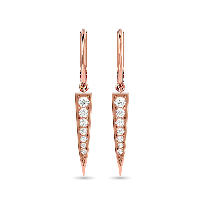 Diamond Fashion Earrings 1/6 ct tw in 10K Rose Gold