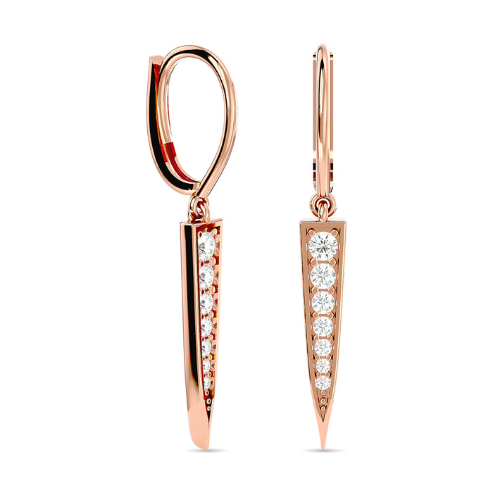 Diamond Fashion Earrings 1/6 ct tw in 10K Rose Gold