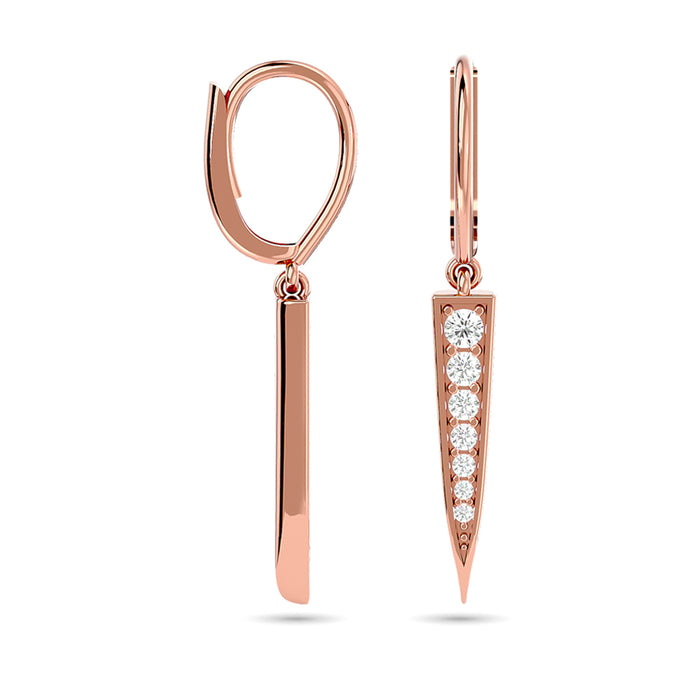 Diamond Fashion Earrings 1/6 ct tw in 10K Rose Gold