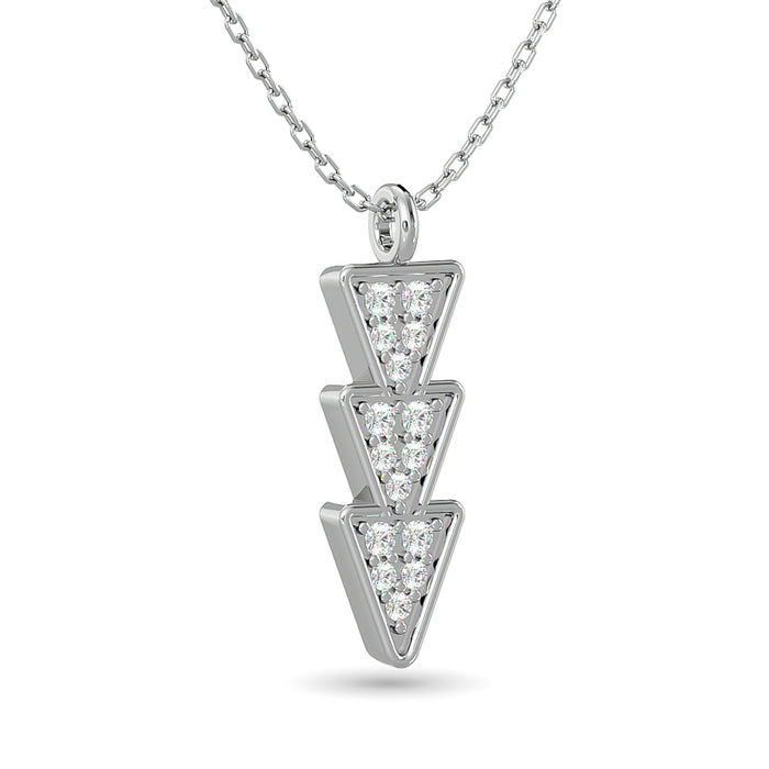 Diamond Fashion Pendant 1/10 ct tw in 10K White Gold