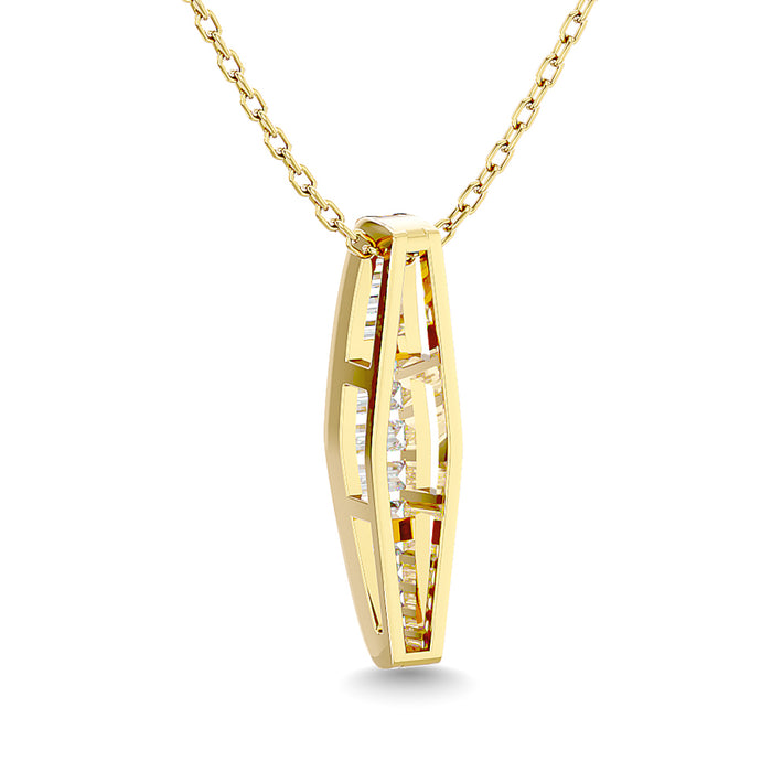 Diamond 1/3 Ct.Tw. Fashion Pendant in 14K Yellow Gold