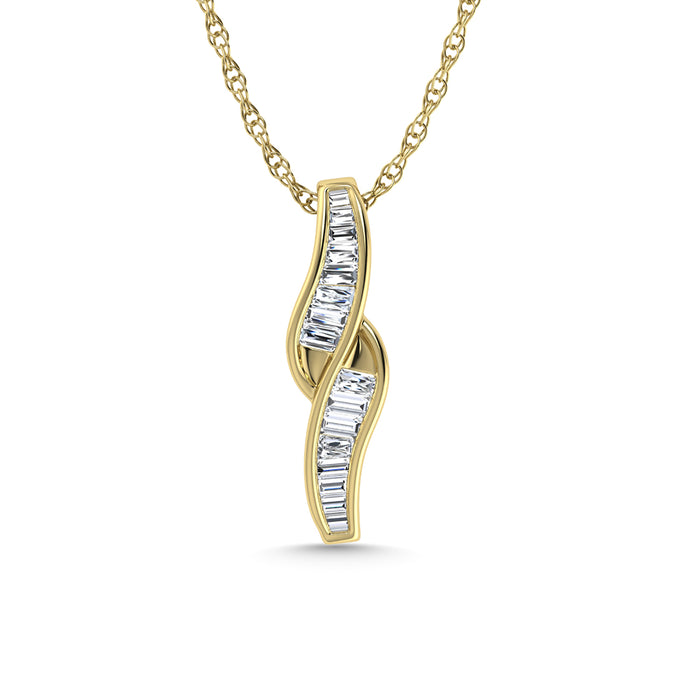 Diamond 1/4 Ct.Tw. Fashion Pendant in 14K Yellow Gold