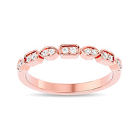 Thumbnail for Diamond 1/8 ct tw Stackable Ring in 14K Rose Gold