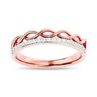 Thumbnail for Diamond 1/8 ct tw Stackable Ring in 14K Rose Gold