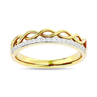 Thumbnail for Diamond 1/8 ct tw Stackable Ring in 14K Yellow Gold