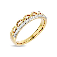 Thumbnail for Diamond 1/8 ct tw Stackable Ring in 14K Yellow Gold