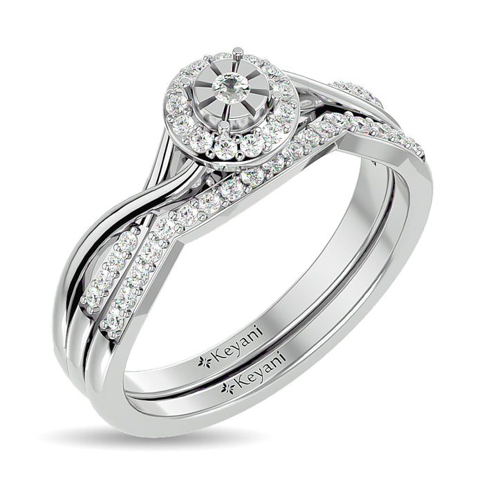 Diamond 1/4 ct tw Promise Bridal Ring in 10K White Gold