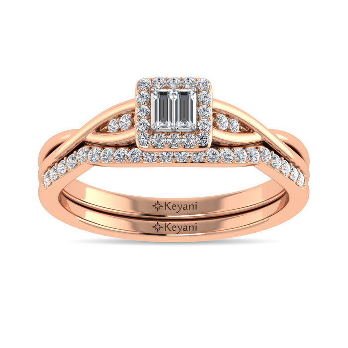 Diamond 1/4 Ct.Tw. Bridal Ring in 10K Rose Gold