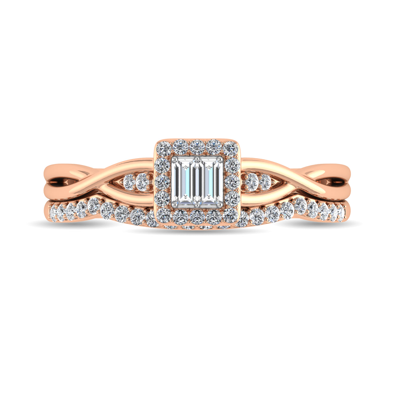 Diamond 1/4 Ct.Tw. Bridal Ring in 10K Rose Gold