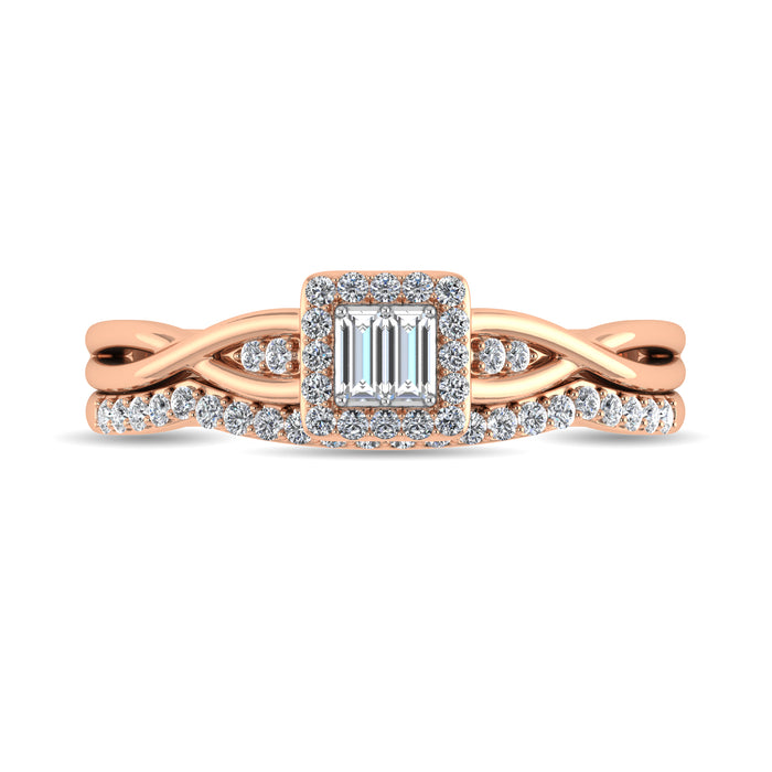 Diamond 1/4 Ct.Tw. Bridal Ring in 10K Rose Gold