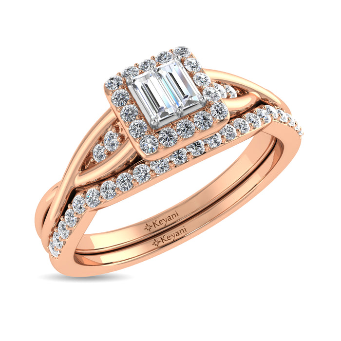 Diamond 1/4 Ct.Tw. Bridal Ring in 10K Rose Gold