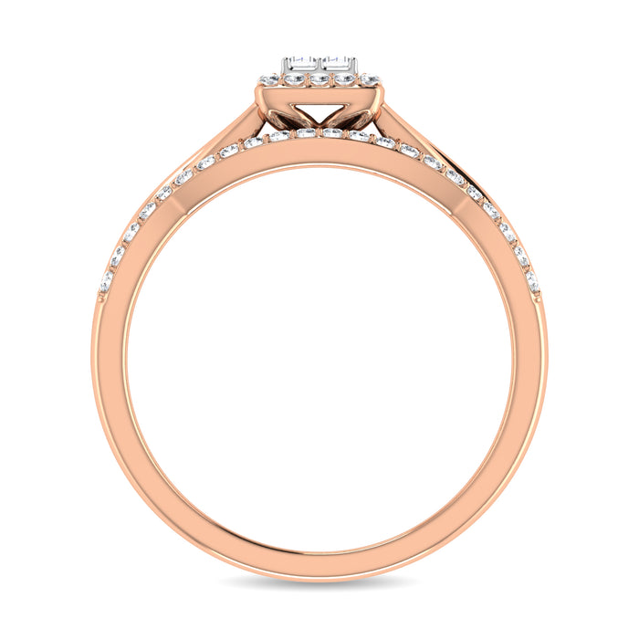 Diamond 1/4 Ct.Tw. Bridal Ring in 10K Rose Gold