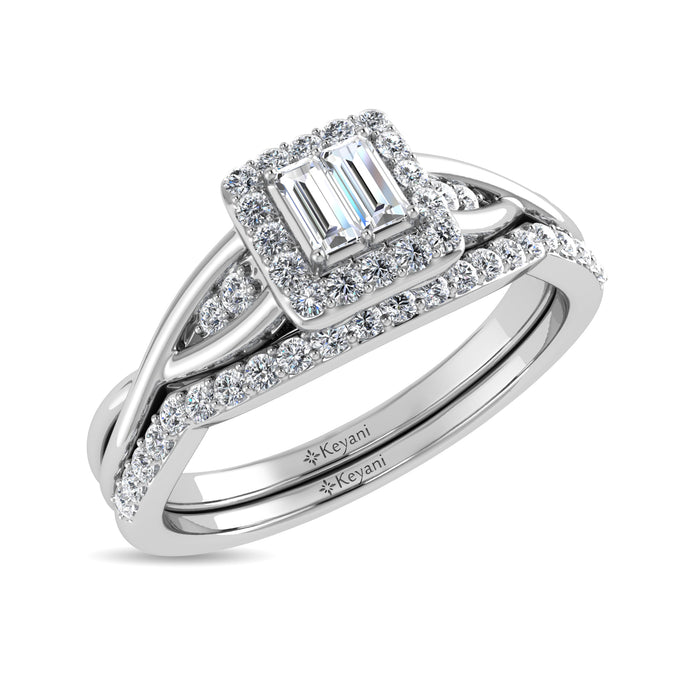 Diamond 1/4 Ct.Tw. Bridal Ring in 10K White Gold