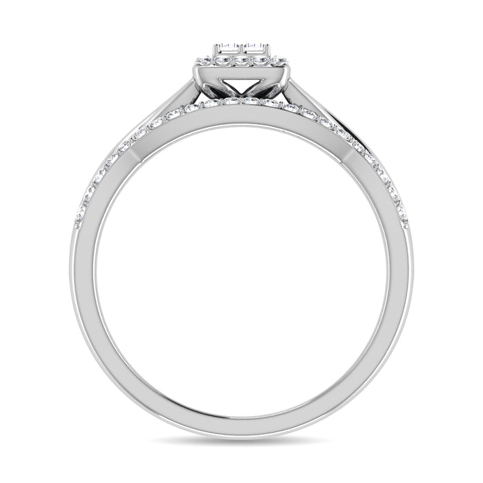 Diamond 1/4 Ct.Tw. Bridal Ring in 10K White Gold