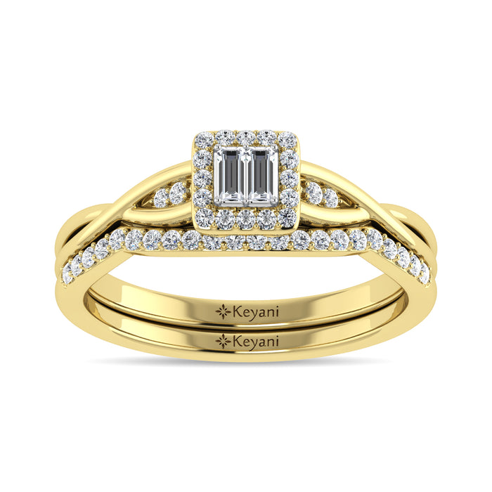 Diamond 1/4 Ct.Tw. Bridal Ring in 10K Yellow Gold