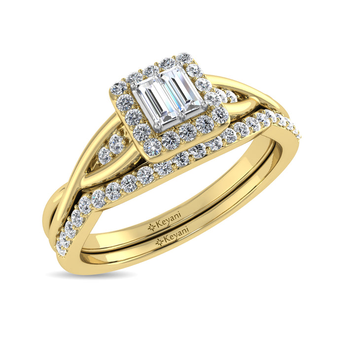 Diamond 1/4 Ct.Tw. Bridal Ring in 10K Yellow Gold