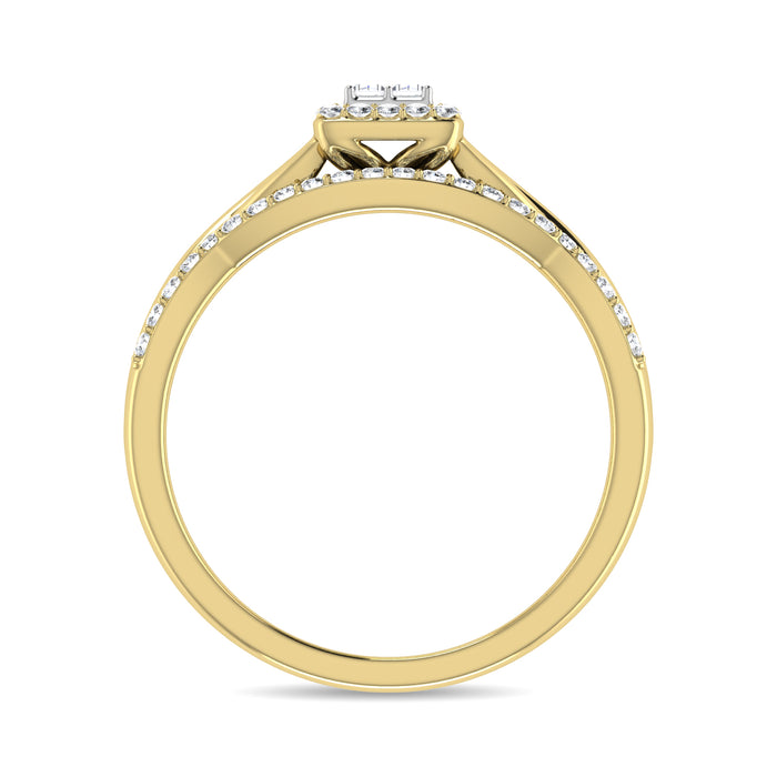 Diamond 1/4 Ct.Tw. Bridal Ring in 10K Yellow Gold