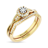 Thumbnail for Diamond 1/4 ct tw Promise Bridal Ring in 10K Rose Gold
