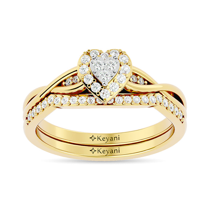 Diamond 1/4 Ct.Tw. Bridal Ring in 10K Yellow Gold