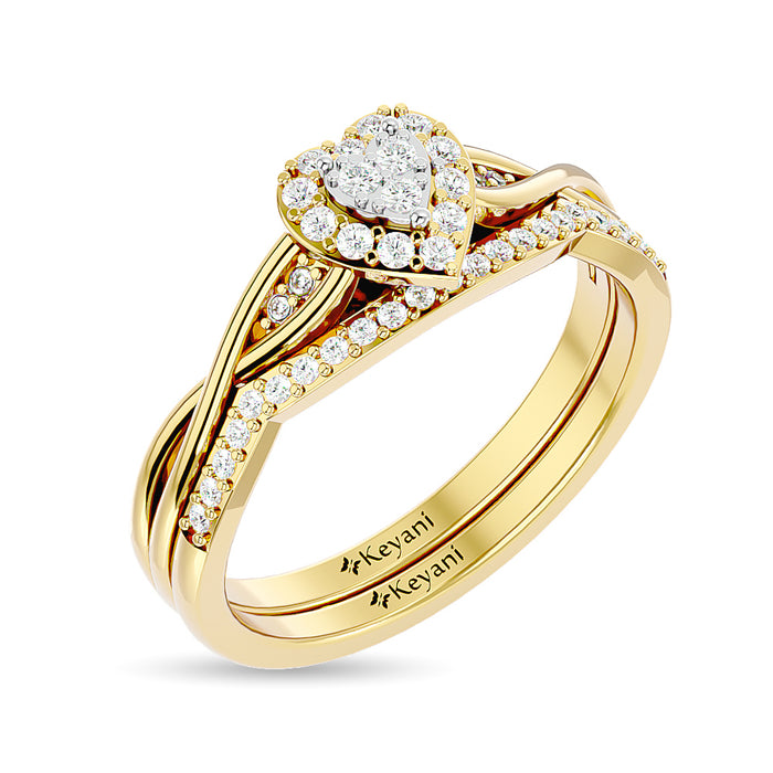 Diamond 1/4 Ct.Tw. Bridal Ring in 10K Yellow Gold