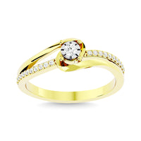 Thumbnail for Diamond 1/6 ct tw Promise Ring in 10K Yellow Gold