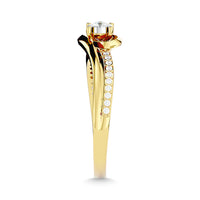 Thumbnail for Diamond 1/6 ct tw Promise Ring in 10K Yellow Gold