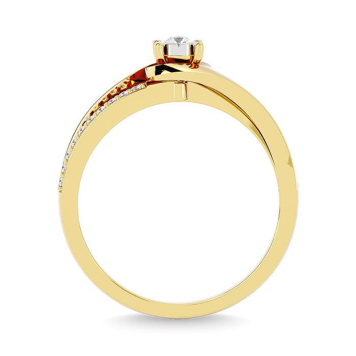 Diamond 1/6 ct tw Promise Ring in 10K Yellow Gold